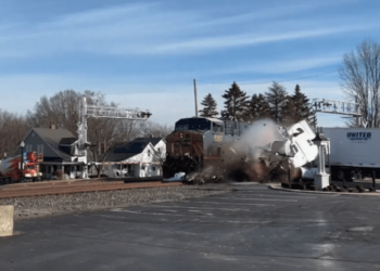 Train smashes into semi-truck encroaching tracks in Ohio – Law Officer